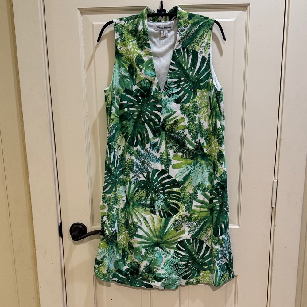 Tommy Bahama Green Leaf Print Dress